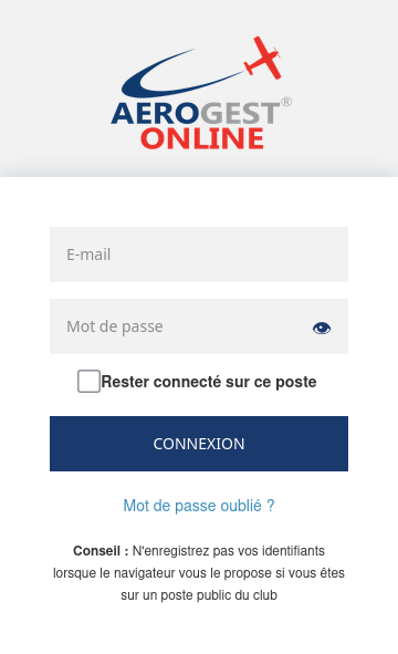 se connecter a aerogest